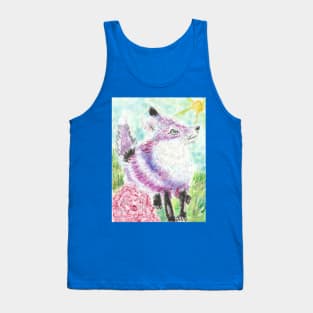 Purple fox art Tank Top